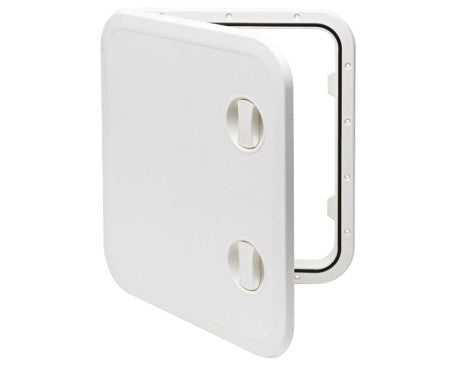 ANSB 180-degree marine access hatch – size 513mm x 458mm. Durable UV-stable hatch for boats and RVs, designed for easy access to compartments and deck storage with secure closure.

