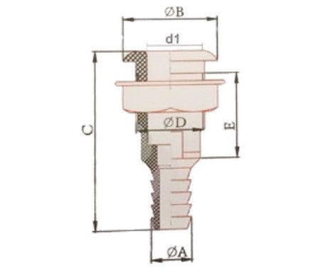 CANSB marine thru-hull fitting with stainless steel cover and built-in valve. Ideal for underwater applications, including water intake or drainage. Designed for durability in harsh saltwater environments. Sleek, corrosion-resistant solution for modern boats and yachts.