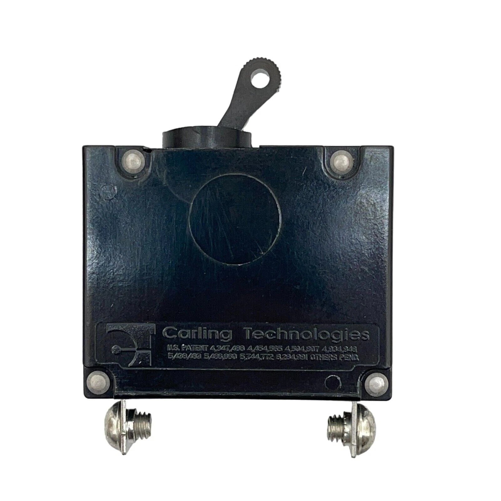 CARLING B Series compact circuit breaker, rated 5–50A with 1/2/3 pole options. Handles up to 277VAC and 80VDC. Durable design with black actuator, suitable for marine, automotive, and industrial electrical protection needs. Supplied by Rimal Marine.