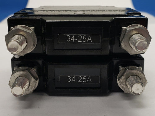 CARLING Technologies C Series circuit breaker, 50–100A, available in 1/2/3 pole configurations. Rated for 240VAC and 80VDC applications, features a robust black actuator. Designed for marine, vehicle, and industrial electrical systems. Supplied by Rimal Marine.

