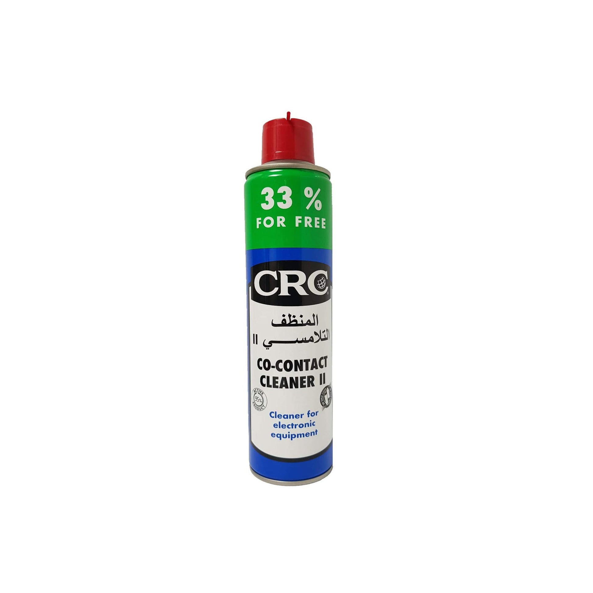 CRC Co‑Contact Cleaner II aerosol spray can — fast‑evaporating, residue‑free formula for cleaning and degreasing electronic contacts, switches, circuit boards, and connectors. Ideal for professional and DIY electronics maintenance work.