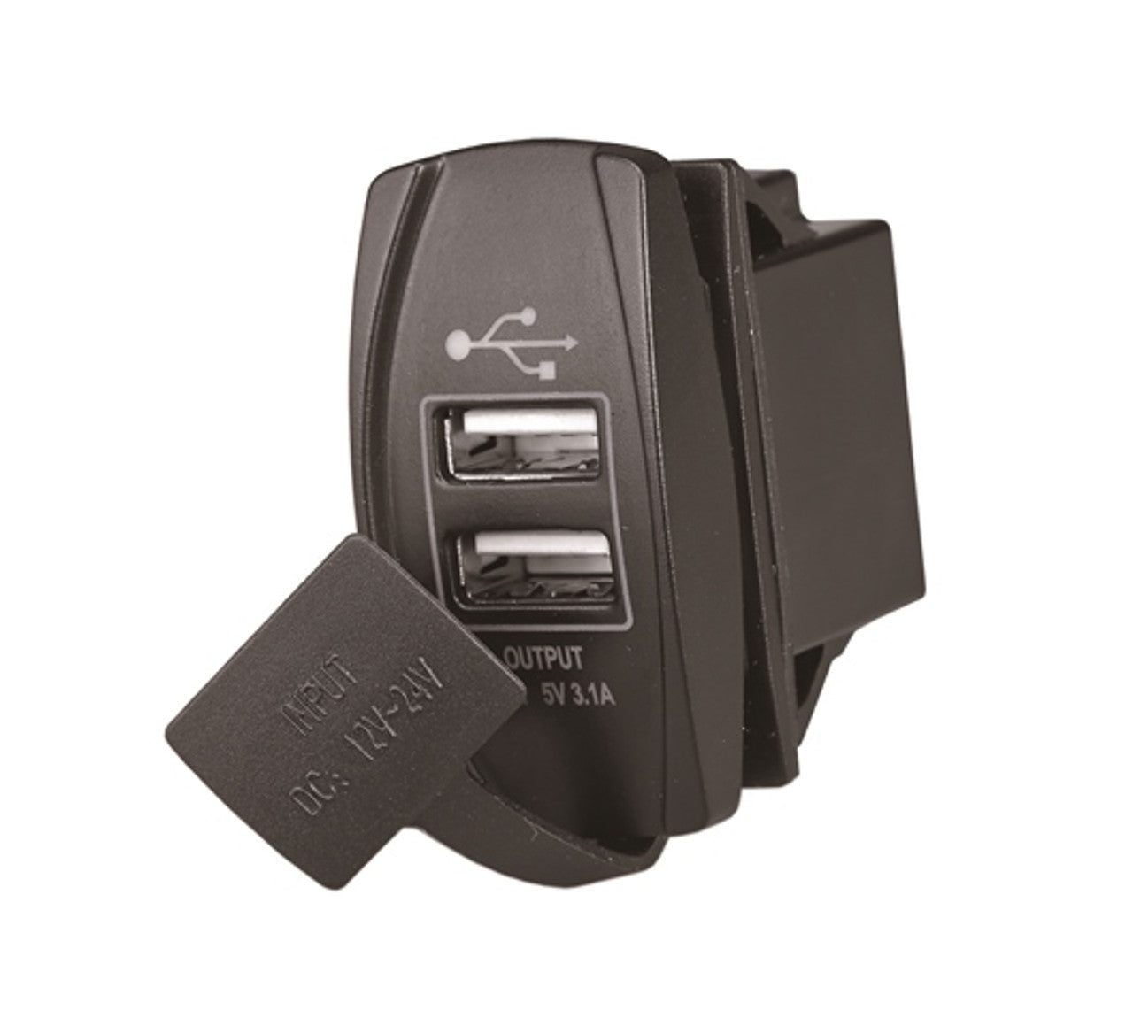Dual Port USB Charger with Protective Cap 10120 – marine-grade waterproof USB outlet with two ports for fast charging smartphones and devices. Includes sealing cap for protection against water, dust, and corrosion. Rugged and easy to install. Available at Rimal Marine.

