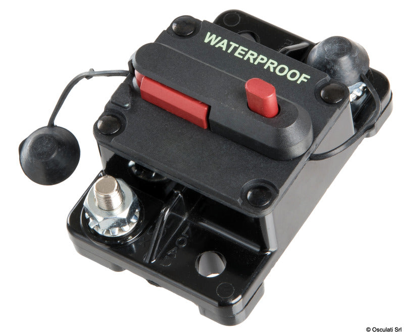 External thermal overcurrent protection switch rated from 60A to 200A. Designed for marine, RV, and industrial systems. Features manual reset, compact design, and durable construction for safe and efficient circuit protection. Available at Rimal Marine.

