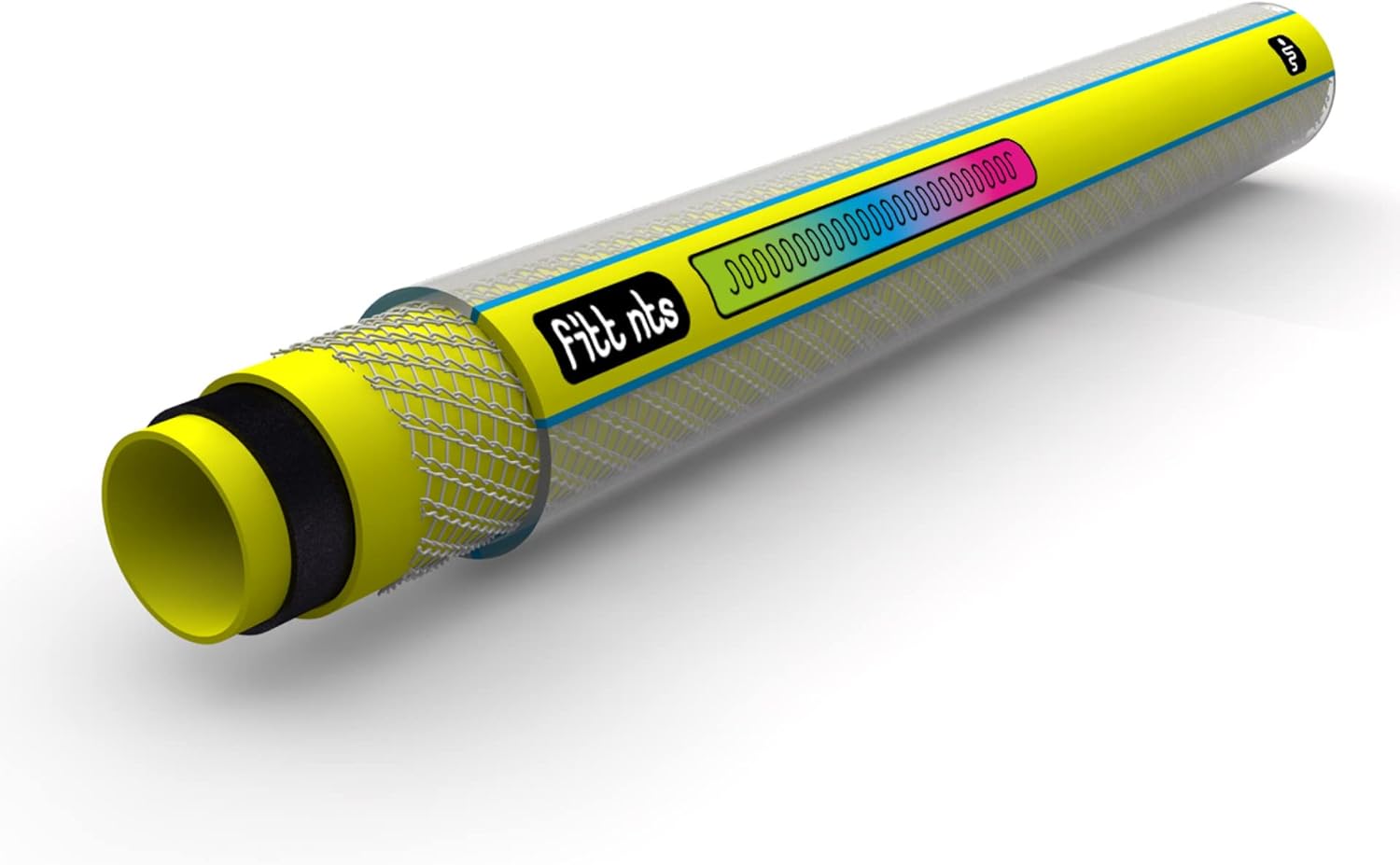 FITT NTS 6-layer garden hose with anti-twist NTS® technology, SKY TECH® abrasion-resistant surface, and black anti-algae inner layer. UV and extreme temperature resistant (-20°C to +60°C). Ideal for tough gardening, washing, and cleaning tasks. Backed by a 30-year warranty.