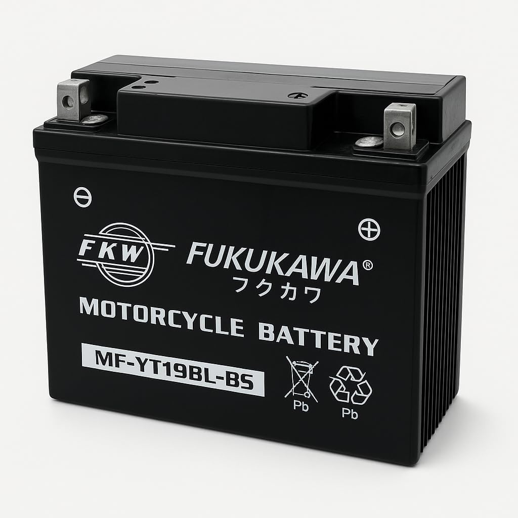 FUKUKAWA MF-YT19BL-BS 12V 19Ah Maintenance-Free Jet Ski & Motorcycle Battery – Durable Lead Acid Power Sports Battery Available in Rimal Marine
