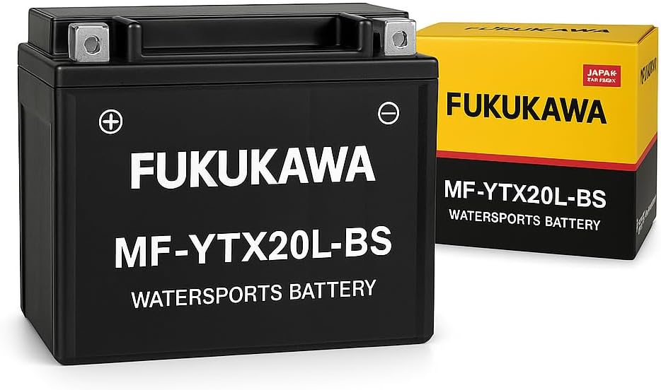 FUKUKAWA MF-YTX20L-BS 12V 20Ah Jet Ski Battery Maintenance-Free AGM for Motorcycles, ATVs & UTVs – Available in Rimal Marine