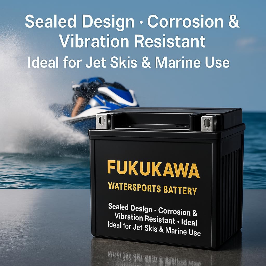 FUKUKAWA MF-YTX20L-BS 12V 20Ah Jet Ski Battery Maintenance-Free AGM for Motorcycles, ATVs & UTVs – Available in Rimal Marine