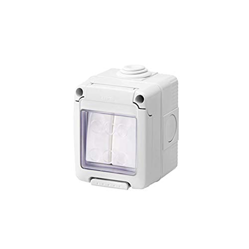 GEWISS 10A 2G 2W SWITCH IP55 GW27834G – dual-gang, two-way switch with IP55-rated enclosure. Perfect for outdoor or marine environments where water and dust resistance are essential. Built for safety and durability. Available at Rimal Marine.