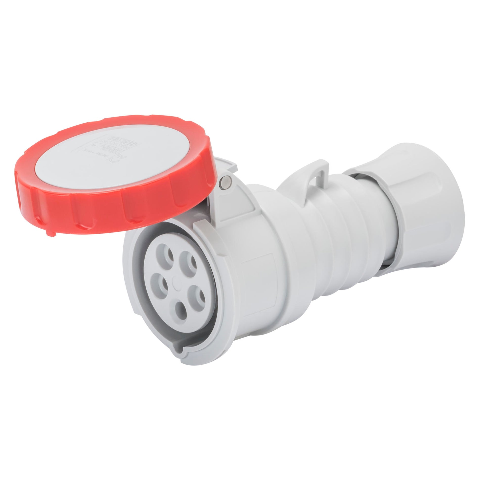 GEWISS 16A 3P+N+E connector GW62031H V1 with IP67 waterproof rating and Quick Fix system. Designed for secure, durable electrical connections in marine and industrial applications. Ideal for outdoor, boat, and yacht power systems. Available in Rimal Marine.

