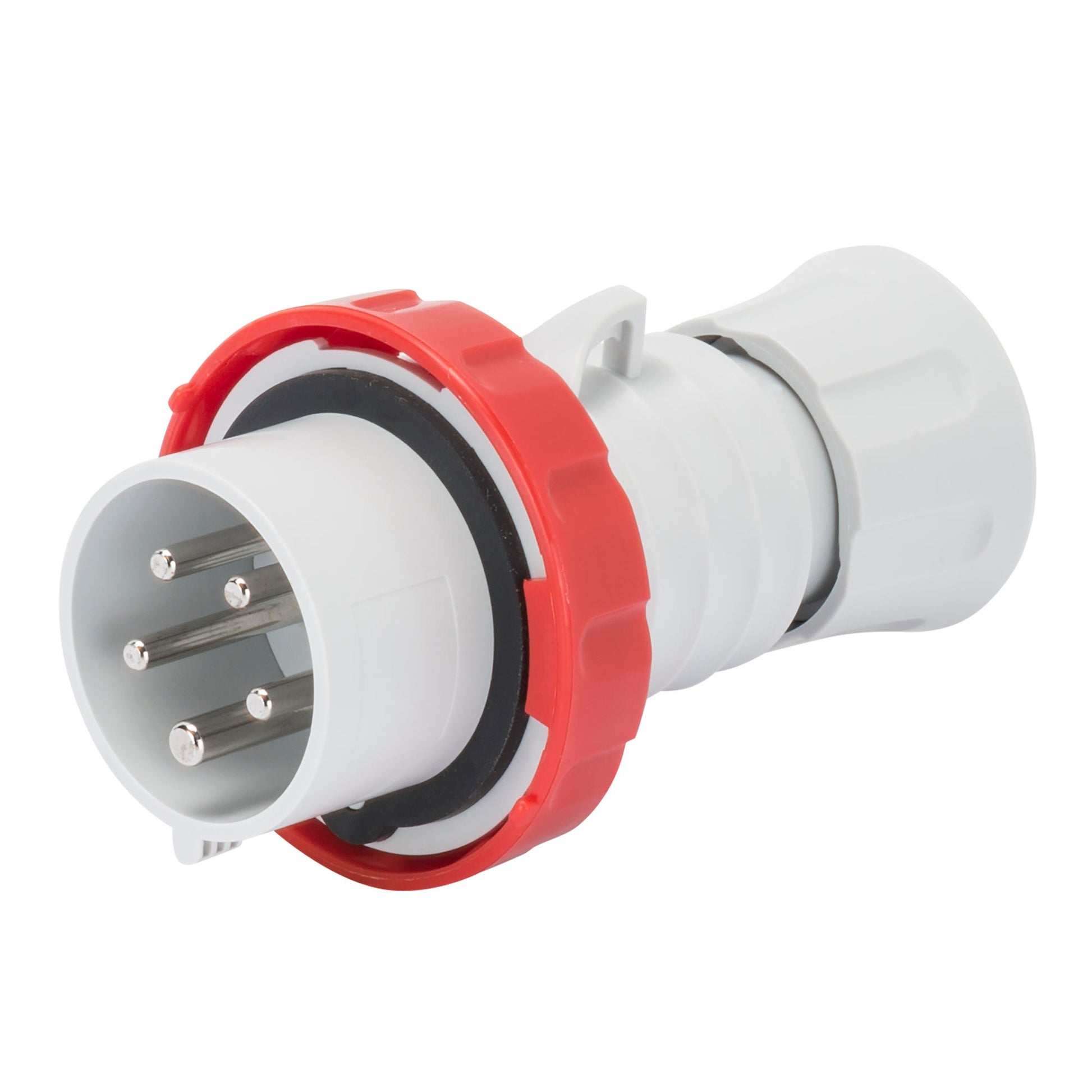 GEWISS 32A 3P+N+E plug GW60042H with IP67 waterproof rating and Quick Fix system. Designed for secure, durable electrical connections in marine and industrial applications. Ideal for outdoor, boat, and yacht power supply. Available in Rimal Marine.