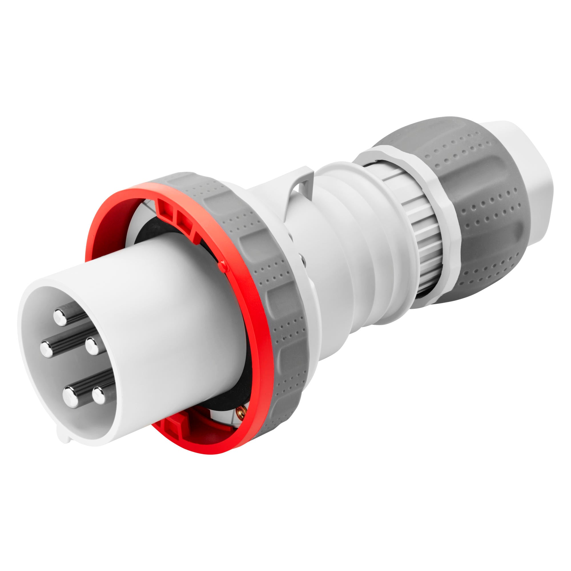 GEWISS 63A 3P+N+E plug GW61053H IP67 rated with Quick Fix system for secure, waterproof electrical connections. Ideal for marine, industrial, and outdoor applications requiring reliable power supply. Available in Rimal Marine.

