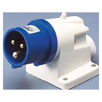GEWISS 90-degree inlet GW60404 – 16A 2P+E 230V with IP44 rating for dust and splash resistance. Ideal for space-saving power connections in industrial and marine settings. Robust and reliable. Available at Rimal Marine.