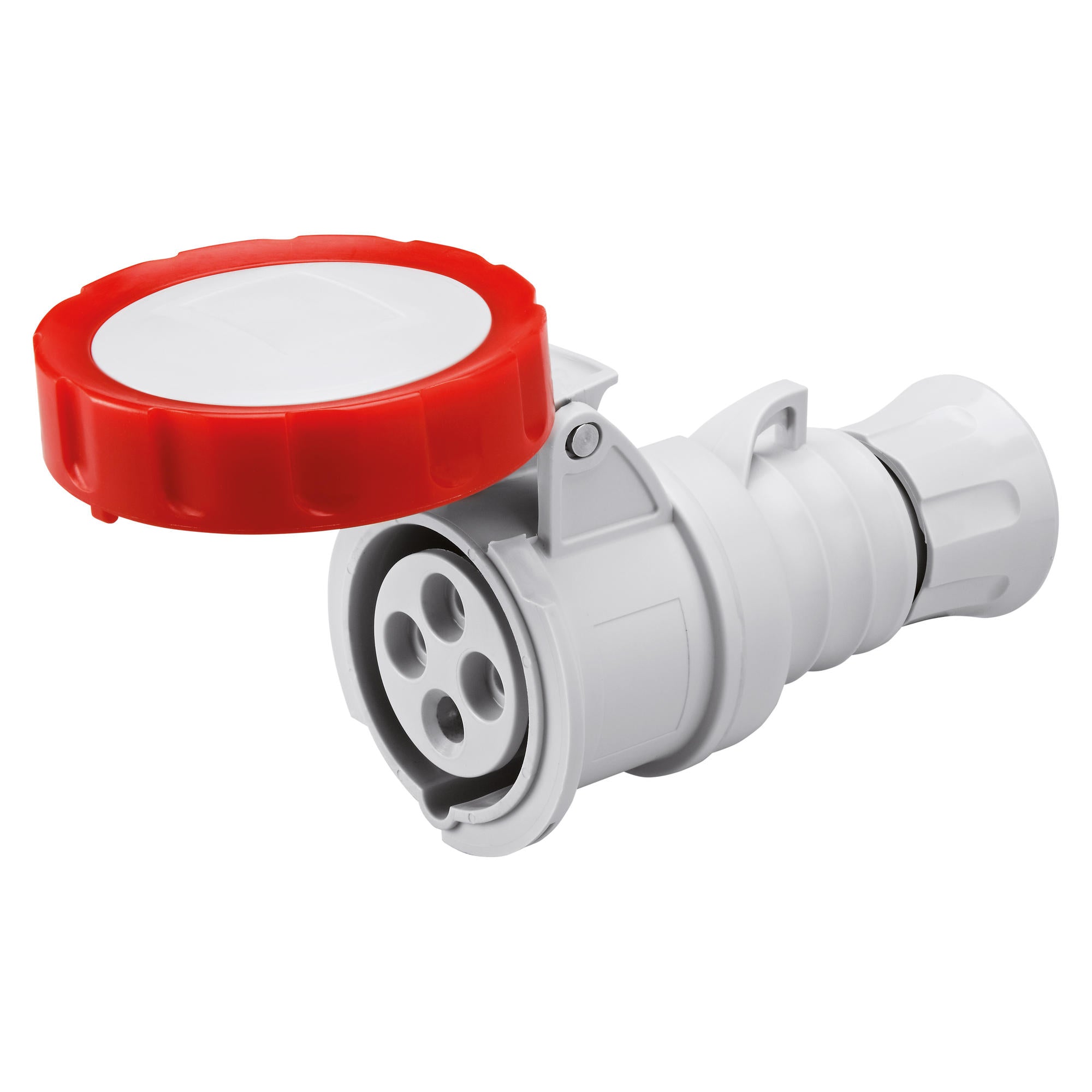 GEWISS GW62030H industrial connector with 16A rating, 3P+E, 400V, IP67 waterproof housing, and V1 color code. Quick Fix system enables fast, tool-free, and secure installation for marine and industrial power applications. Rugged, reliable, and weatherproof for demanding environments. Supplied by Rimal Marine.

