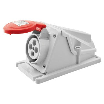 GEWISS GW62492 socket rated 32A, 3P+E, 380V with IP44 splash-proof design. Ideal for commercial and light industrial applications needing reliable and safe electrical connections with moderate dust and water resistance. Durable and robust construction. Supplied by Rimal Marine.

