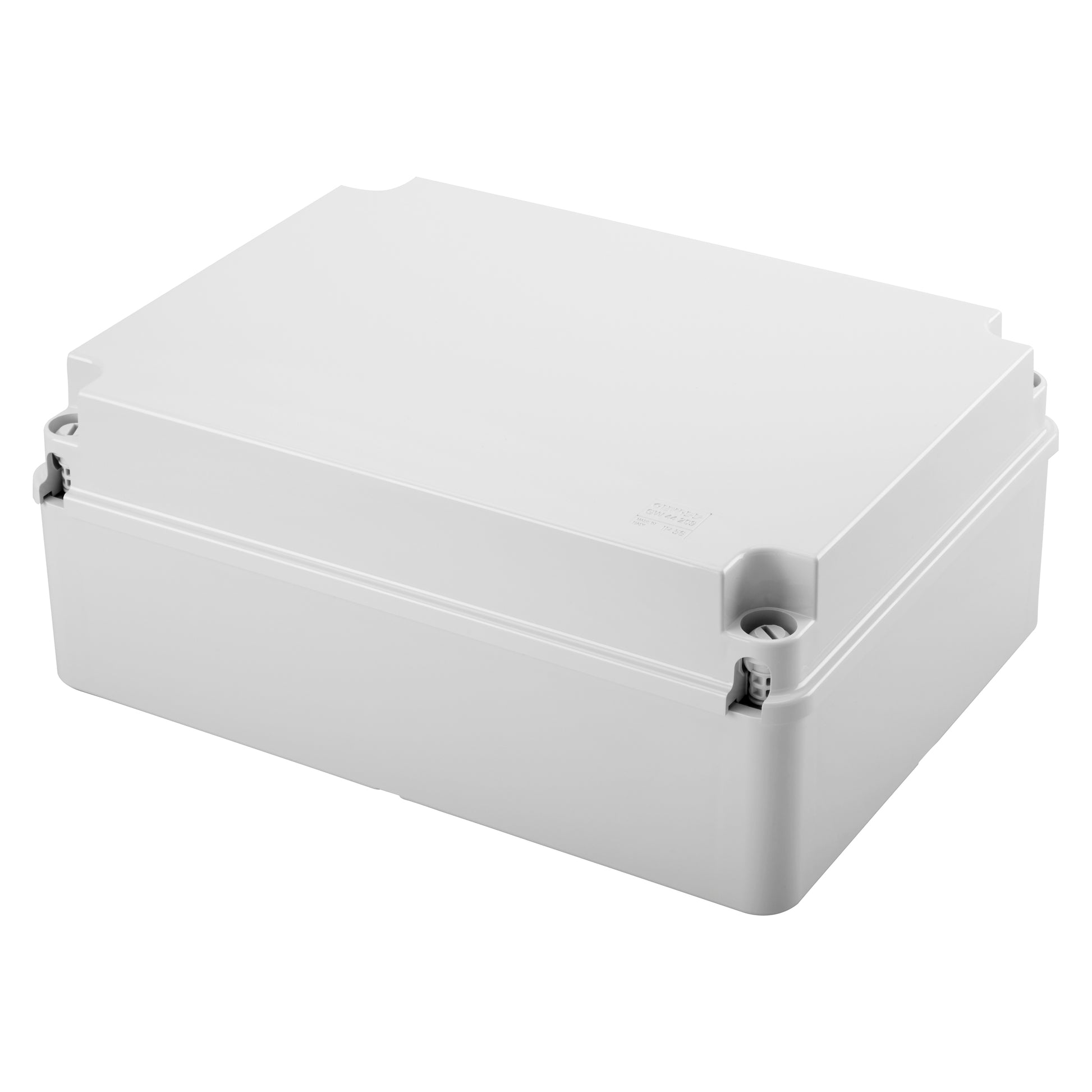 GEWISS JUNCTION BOX IP56 GW44209 – IP56-rated junction box measuring 300x220x120 mm. Perfect for secure wiring in marine, industrial, and outdoor environments. Strong, weatherproof construction. Available at Rimal Marine.