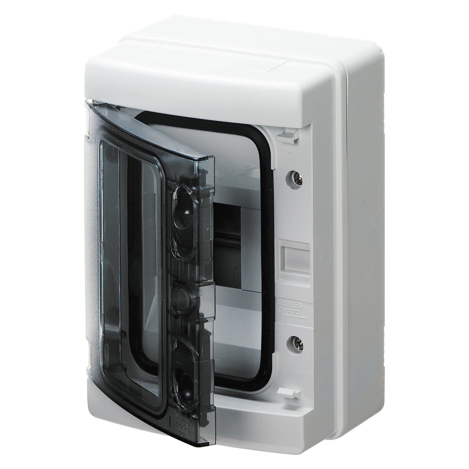 GEWISS WEATHERPROOF DB ENCLOSURE SURFACE IP65 GW40101 – 1 Row x 4 Module (143x210x100 mm) IP65-rated enclosure. Ideal for compact electrical setups in marine, outdoor, and industrial settings. Durable, weatherproof design. Available at Rimal Marine.