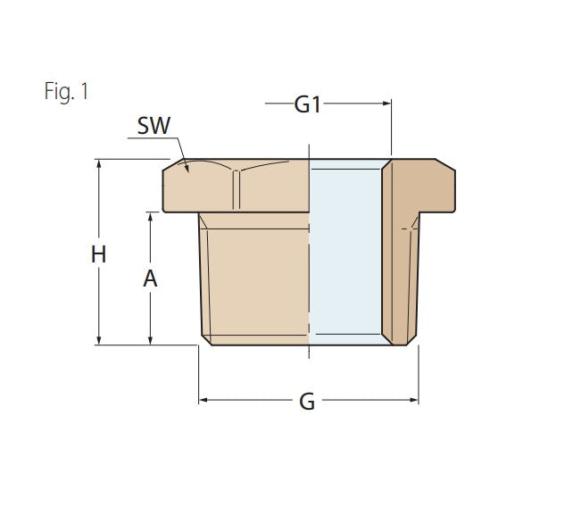GUIDI brass bushing M-F reducer fitting with male-to-female threads. Used for connecting pipes or fittings of different sizes in marine systems. Made from corrosion-resistant brass for saltwater, fuel, or bilge use. Ideal for boats and yachts requiring durable, compact plumbing adapters.

