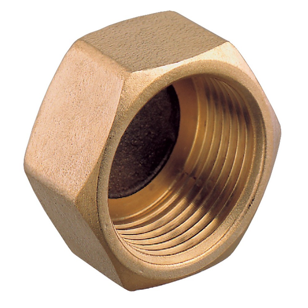 GUIDI brass female end plug for sealing threaded pipe ends in marine plumbing. Constructed from durable, corrosion-resistant brass suitable for harsh saltwater conditions. Ideal for securely capping unused pipe fittings in fresh water, fuel, and bilge systems on boats and yachts.