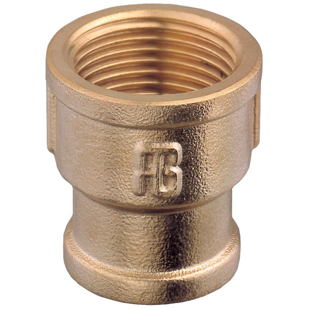 GUIDI brass reducing nipple F-F with female-to-female threaded ends for joining pipes of different sizes. Ideal for marine use, this reducer is made of corrosion-resistant brass for durability in saltwater, fuel, and freshwater systems. Perfect for plumbing on boats and yachts.

