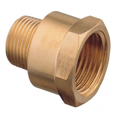 GUIDI brass reducing nipple with female-to-male threaded connections. Used for adapting different pipe sizes in marine systems. Made from corrosion-resistant brass for reliable performance in saltwater, freshwater, and fuel lines on boats and yachts. Durable, compact, and easy to install.