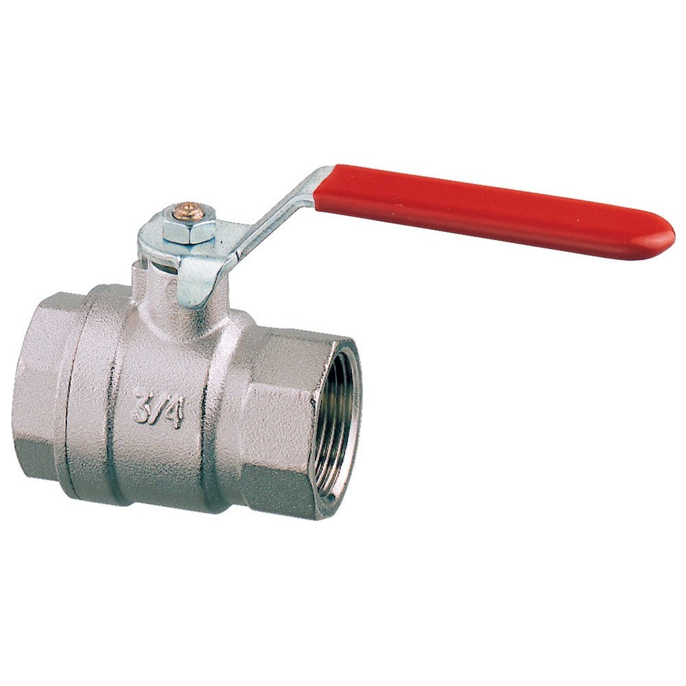 Guidi brass lever-operated ball valve with female-to-female threaded connections. Full flow design ensures minimal pressure drop. Corrosion-resistant marine-grade brass construction. Ideal for freshwater, fuel, and bilge system shut-off on boats and yachts. Easy and reliable operation.