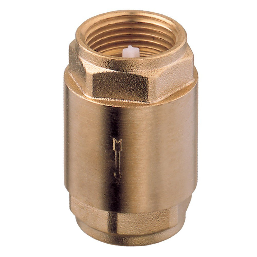 Guidi brass spring check valve (NRV) for marine applications. Made of corrosion-resistant brass to prevent reverse flow in water, bilge, and fuel systems. Compact design for easy installation and reliable performance in harsh marine environments.