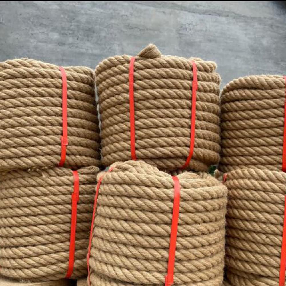Hard Twisted Jute Rope in sizes 8mm, 10mm, 14mm, 16mm, 18mm, 20mm, 22mm, 24mm, 26mm, 28mm, 36mm, 40mm, and 48mm diameter, strong 3-stranded construction, 25kg coil, natural biodegradable fiber rope, ideal for marine, industrial, and decorative use – Made in Bangladesh – available in Rimal Marine.