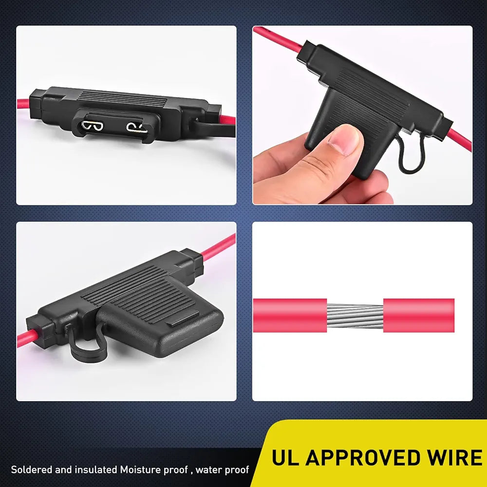 12V/24V heavy-duty MAXI inline fuse holder with waterproof cover for high-current protection in automotive, marine, RV, and off-road systems. Built for rugged environments with durable materials and secure connections. Quality product by Rimal Marine.


