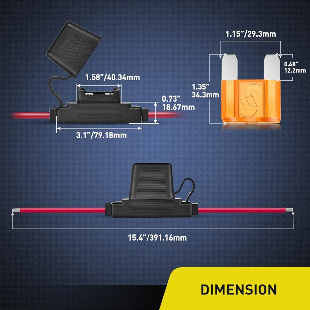 12V/24V heavy-duty MAXI inline fuse holder with waterproof cover for high-current protection in automotive, marine, RV, and off-road systems. Built for rugged environments with durable materials and secure connections. Quality product by Rimal Marine.

