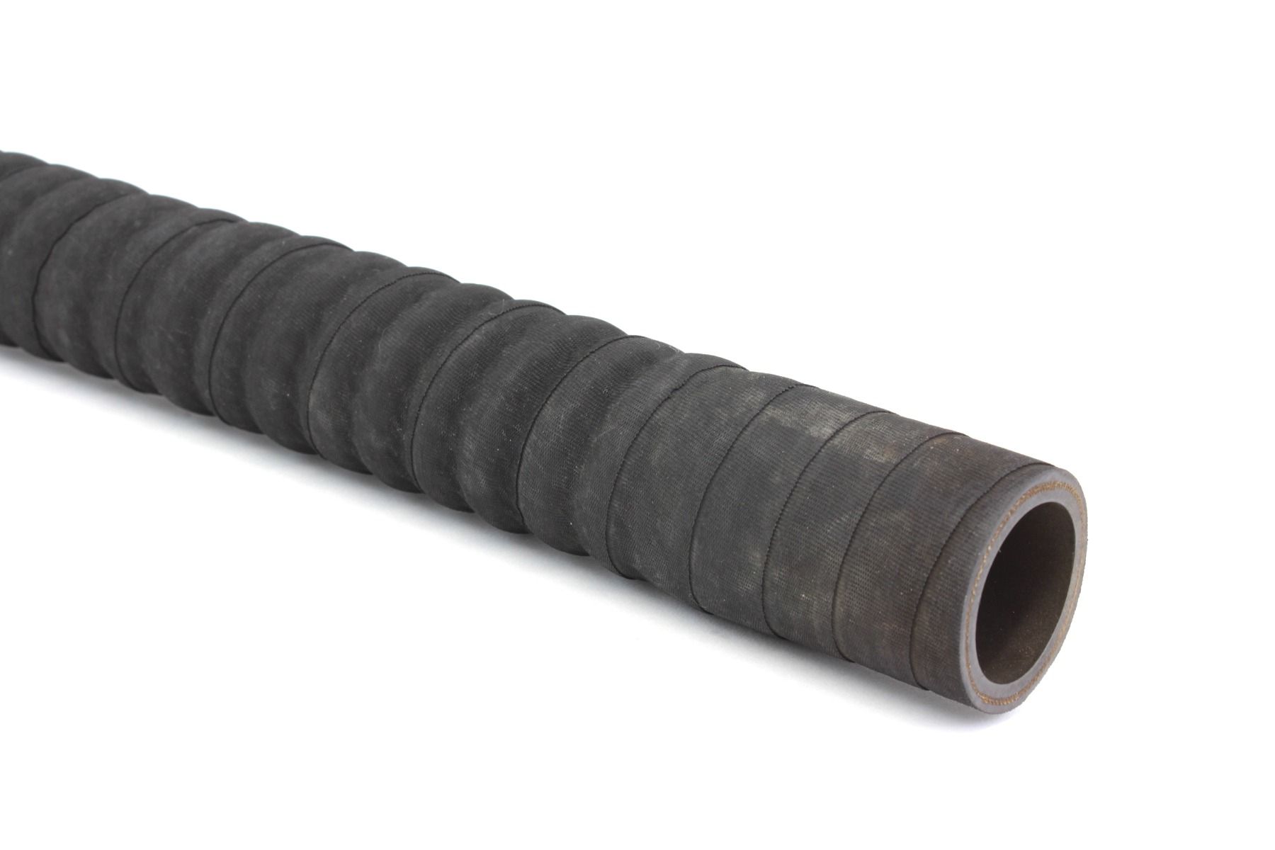 High-temperature EPDM rubber hose with smooth bore and corrugated cover, reinforced for kink resistance and pressure support. Suitable for vehicle radiators and coolant systems, resistant to heat and chemicals. Available in sizes 3/4" to 3", with working pressure up to 10 Bar.