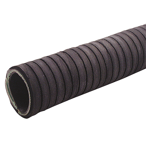 High-temperature EPDM rubber hose with smooth bore and corrugated cover, reinforced for kink resistance and pressure support. Suitable for vehicle radiators and coolant systems, resistant to heat and chemicals. Available in sizes 3/4" to 3", with working pressure up to 10 Bar.