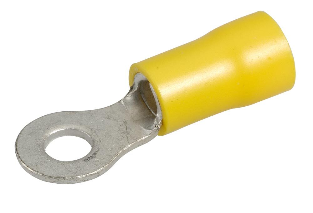 Color-coded insulated ring terminals for electrical wire sizes 0.5–6mm² in red, blue, and yellow. Designed for strong, secure crimp connections in marine, automotive, and industrial applications. Easy to use and corrosion-resistant. Supplied by Rimal Marine.

