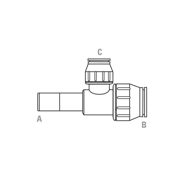 JG Speedfit Stem Tee Connector 22x22x15mm for reducing a 22mm pipe run to a 15mm branch. Push-fit connection for fast, secure, and tool-free installation. Leak-resistant with stainless steel Grip & Seal™ collet. Compatible with copper, PEX, and polybutylene. Ideal for tight spaces.

Let me know if you'd like this listed with other size variants (e.g., 15x15x10mm) or bundled with compatible pipe and stop ends.











