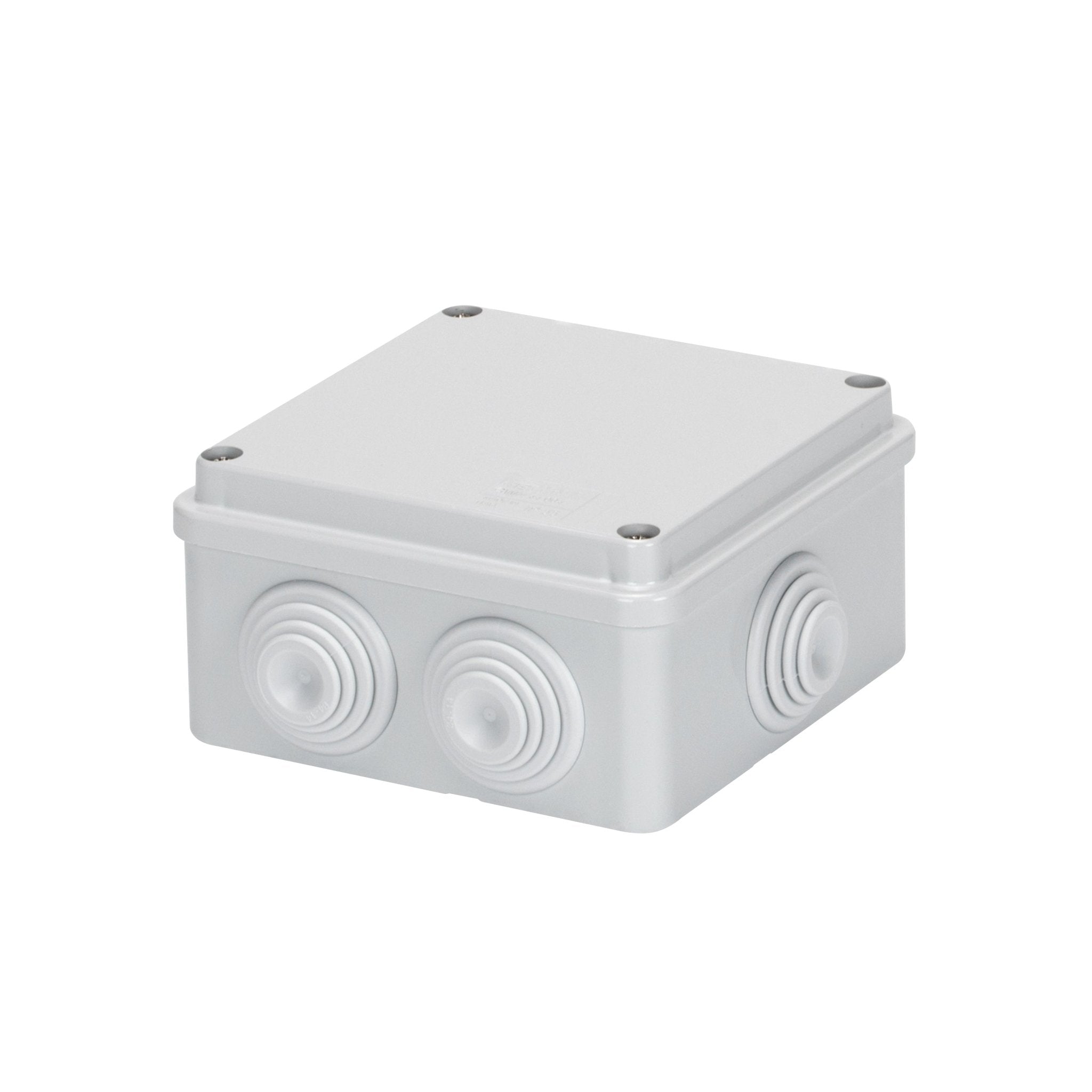 JUNCTION BOX WITH PLAIN SCREWED LID - IP55 - INTERNAL DIMENSIONS 100X100X50 - WALLS WITH CABLE GLANDS GW44004 - RIMAL MARINE