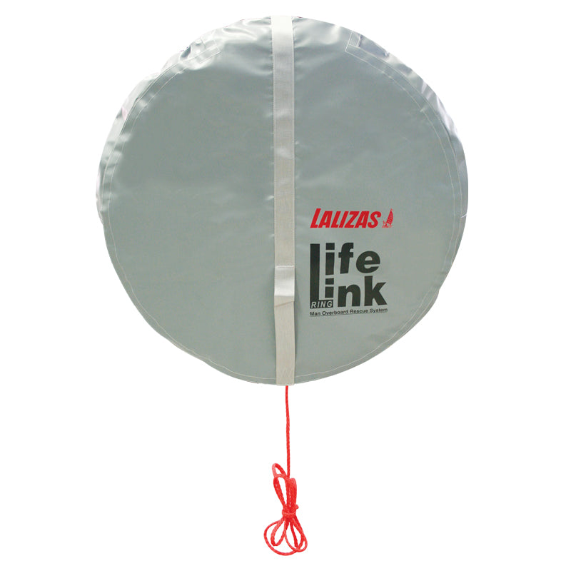 LALIZAS SOLAS 75cm lifebuoy ring set with integrated light, floating line, and grab bag, complete marine safety kit for boats and ships, high-visibility and durable equipment for emergency rescue and compliance