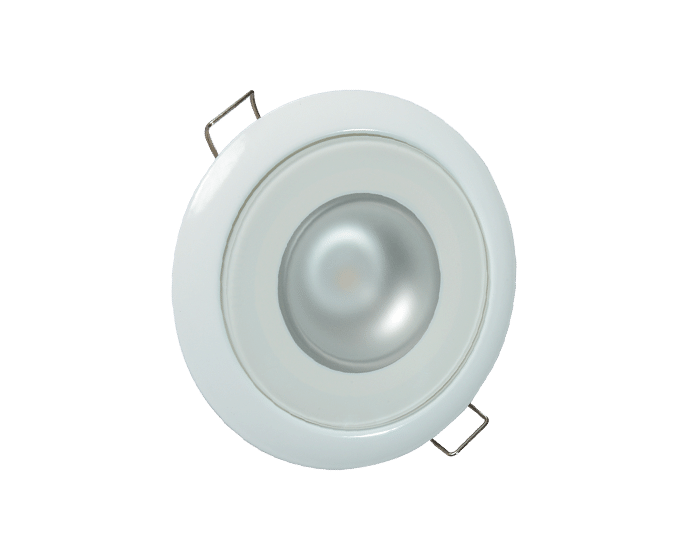 Lumitec Mirage Flush Mount LED Down Light designed for marine interiors, providing bright and efficient lighting with a low-profile flush mount design. Ideal for cabins and salons on boats and yachts. Durable and long-lasting. Available in Rimal Marine in UAE.