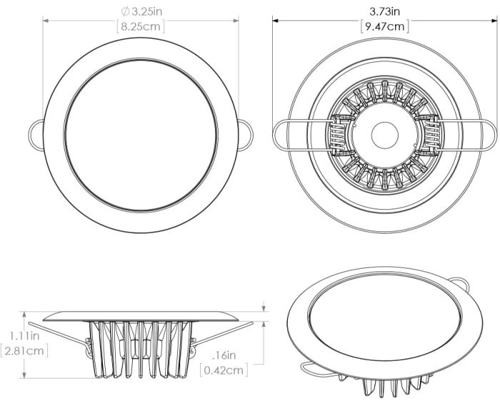 Lumitec Mirage Flush Mount LED Down Light designed for marine interiors, providing bright and efficient lighting with a low-profile flush mount design. Ideal for cabins and salons on boats and yachts. Durable and long-lasting. Available in Rimal Marine in UAE.
