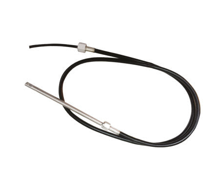 M-FLEX steering cable for marine applications, designed for smooth and reliable boat steering. Corrosion-resistant construction for durability in saltwater conditions. Compatible with standard rotary and rack helm systems. Available in multiple lengths for easy fit.