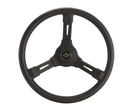 M-FLEX marine steering wheel made from durable polypropylene (PP) for lightweight performance and corrosion resistance. Designed for boats and watercraft, this UV-stabilized wheel offers a firm grip and long service life in harsh marine environments.