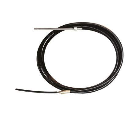 M-FLEX Quick Connect steering cable for boats, featuring a corrosion-resistant, flexible design. Allows easy, tool-free connection to rotary or rack helm units. Designed for precise, smooth steering in marine environments with outboard and inboard engines.

