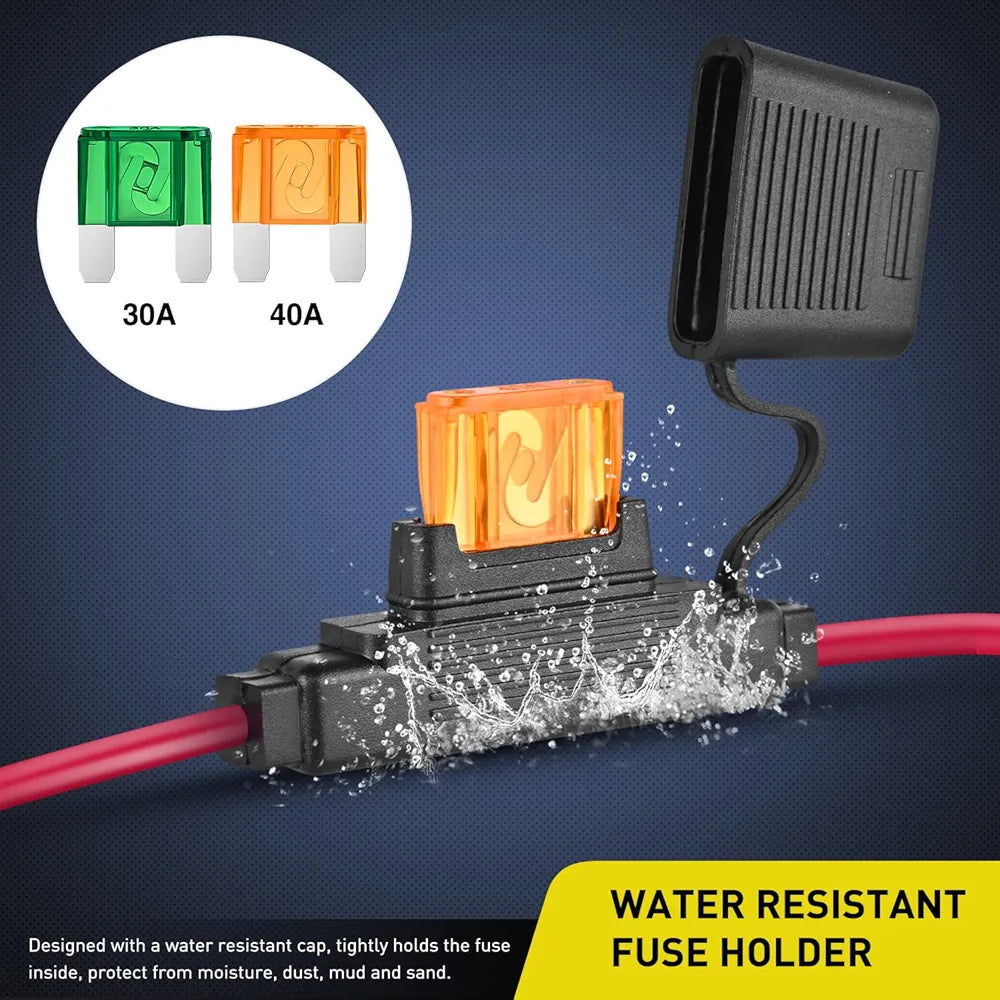 Heavy-duty MAXI fuse holder with waterproof cap, ideal for protecting high-current circuits in 12V/24V automotive, marine, and industrial applications. Durable and reliable inline installation with secure fuse connection. Supplied by Rimal Marine.

