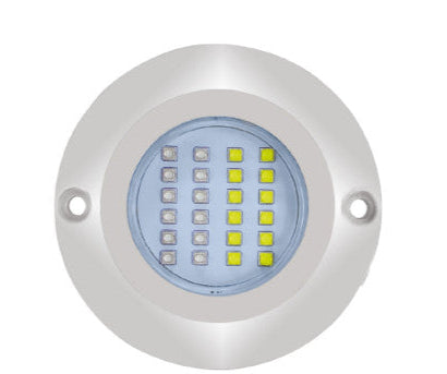 MAZUZEE 120W LED Underwater Light MZMUL-120GB featuring green & blue LEDs for powerful, vibrant underwater lighting on boats and yachts. Durable, efficient, and easy to install. Available in Rimal Marine.