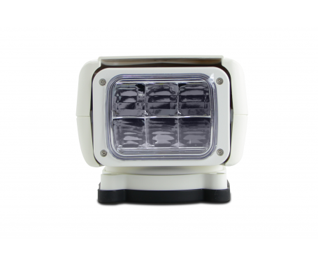 MAZUZEE 350° Osram LED Searchlight MZLSL1W with 245,000 candle power output, featuring powerful Osram LEDs, durable marine-grade housing, and smooth rotation for optimal visibility on boats and yachts. Available in Rimal Marine.


