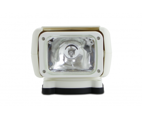 MAZUZEE 360° H3 Halogen Searchlight MZHSL2 with 41,000 candle power output, designed for marine use with full rotation capability, high visibility, and rugged construction for dependable performance. Available in Rimal Marine.

