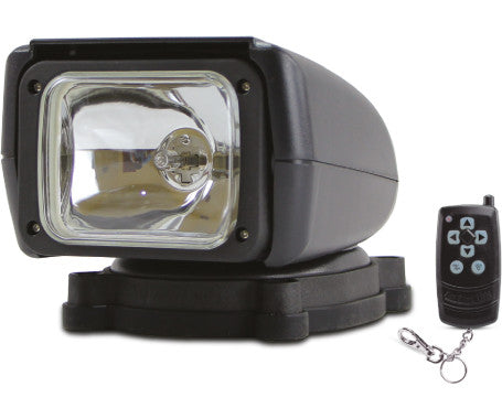 MAZUZEE 360° H3 Halogen Searchlight MZHSL2 with 41,000 candle power output, designed for marine use with full rotation capability, high visibility, and rugged construction for dependable performance. Available in Rimal Marine.