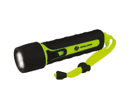 MAZUZEE 3W Super White LED Diving Torch MZDT01, designed for underwater use with bright white LED, waterproof housing, and rugged build for divers and marine enthusiasts. Available in Rimal Marine.