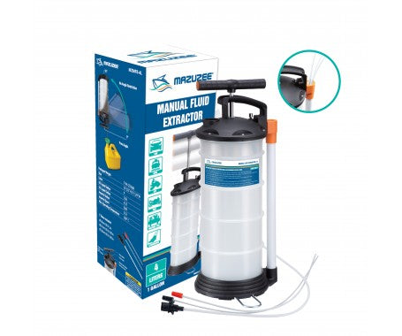 MAZUZEE Manual Fluid Extractor with 4 to 6.5 litres capacity. Designed for easy and efficient fluid extraction in automotive and marine maintenance. Portable and user-friendly, perfect for oil changes, brake fluid, and other fluid removal tasks.

