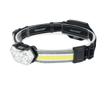 MAZUZEE Rechargeable LED Head Lamp MZHLR-02 – compact, waterproof, rechargeable headlamp with bright LED light, adjustable strap, and long-lasting battery. Ideal for marine, outdoor, and industrial applications. Available at Rimal Marine.
