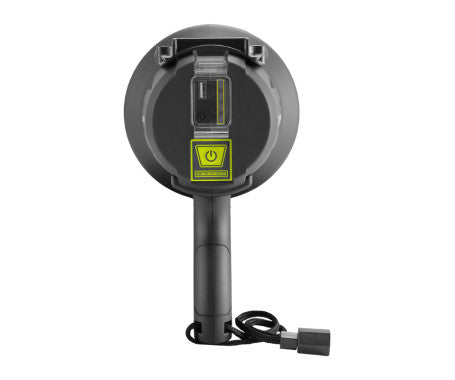 MAZUZEE Rechargeable Spotlight MZRCS-02, featuring powerful illumination, rechargeable battery, and rugged marine-grade construction for dependable use on boats and outdoors. Available in Rimal Marine.

