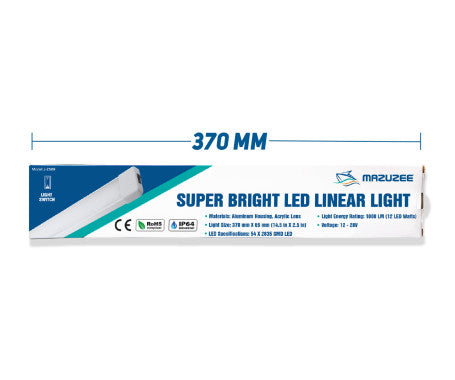 MAZUZEE Super Bright LED Linear Light with integrated switch, model J-2509. Provides bright and efficient lighting for marine cabins, RVs, and compact spaces. Durable, sleek design for easy mounting. Available in Rimal Marine in UAE.

